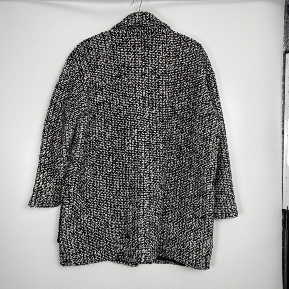 HATCH Black White Double Breasted Tweed Old Money Luxury Blazer Coat Size 2 - Picture 11 of 12